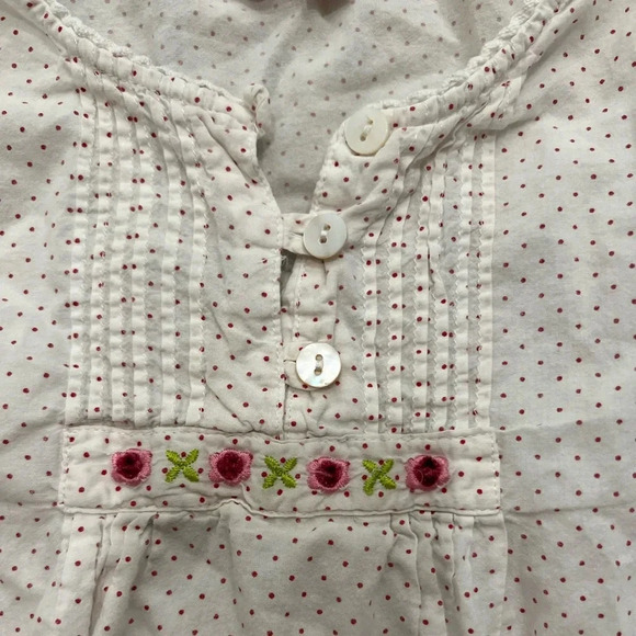 Powell Craft Embroidered Polka Dot Girl’s Blouse - Picture 6 of 7